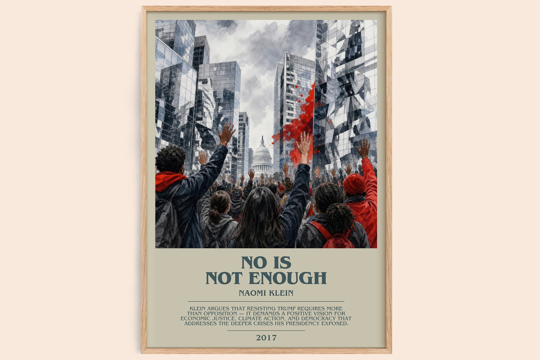 No Is Not Enough Bookish Wall Art by Naomi Klein