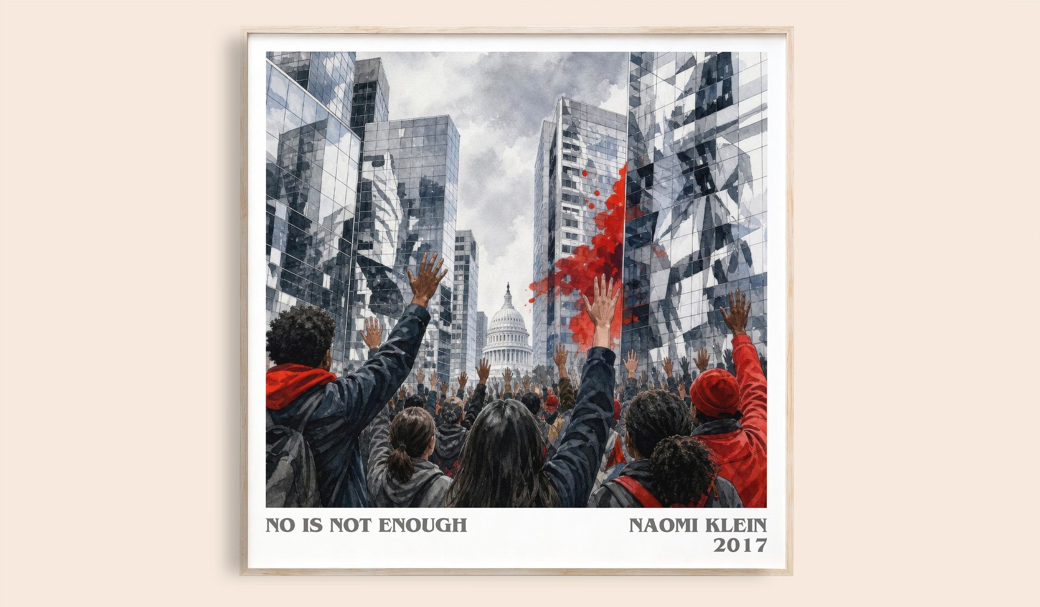 No Is Not Enough Literary Art Print by Naomi Klein