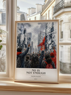 No Is Not Enough book cover poster colour and style options – Naomi Klein book art