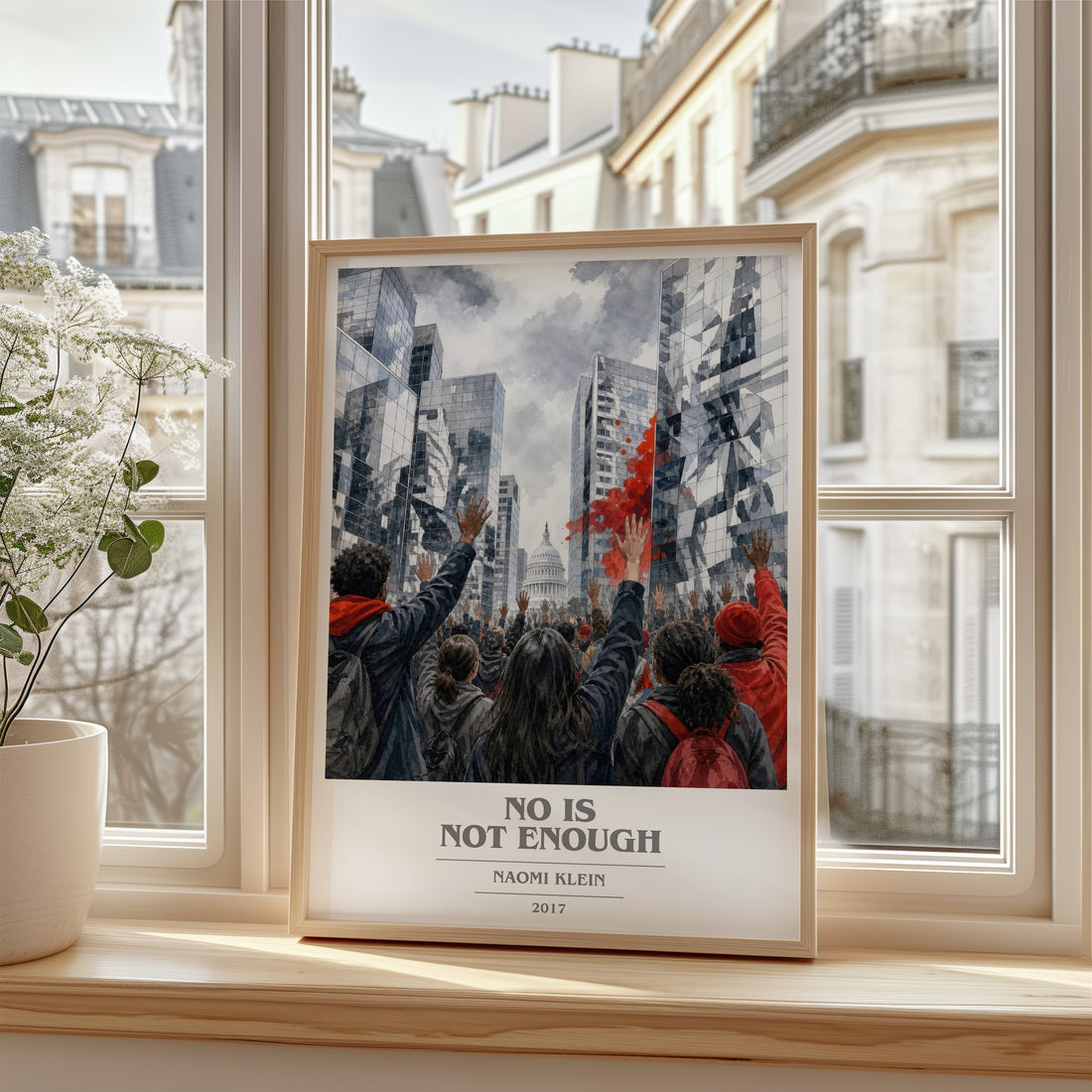 No Is Not Enough book cover poster colour and style options – Naomi Klein book art