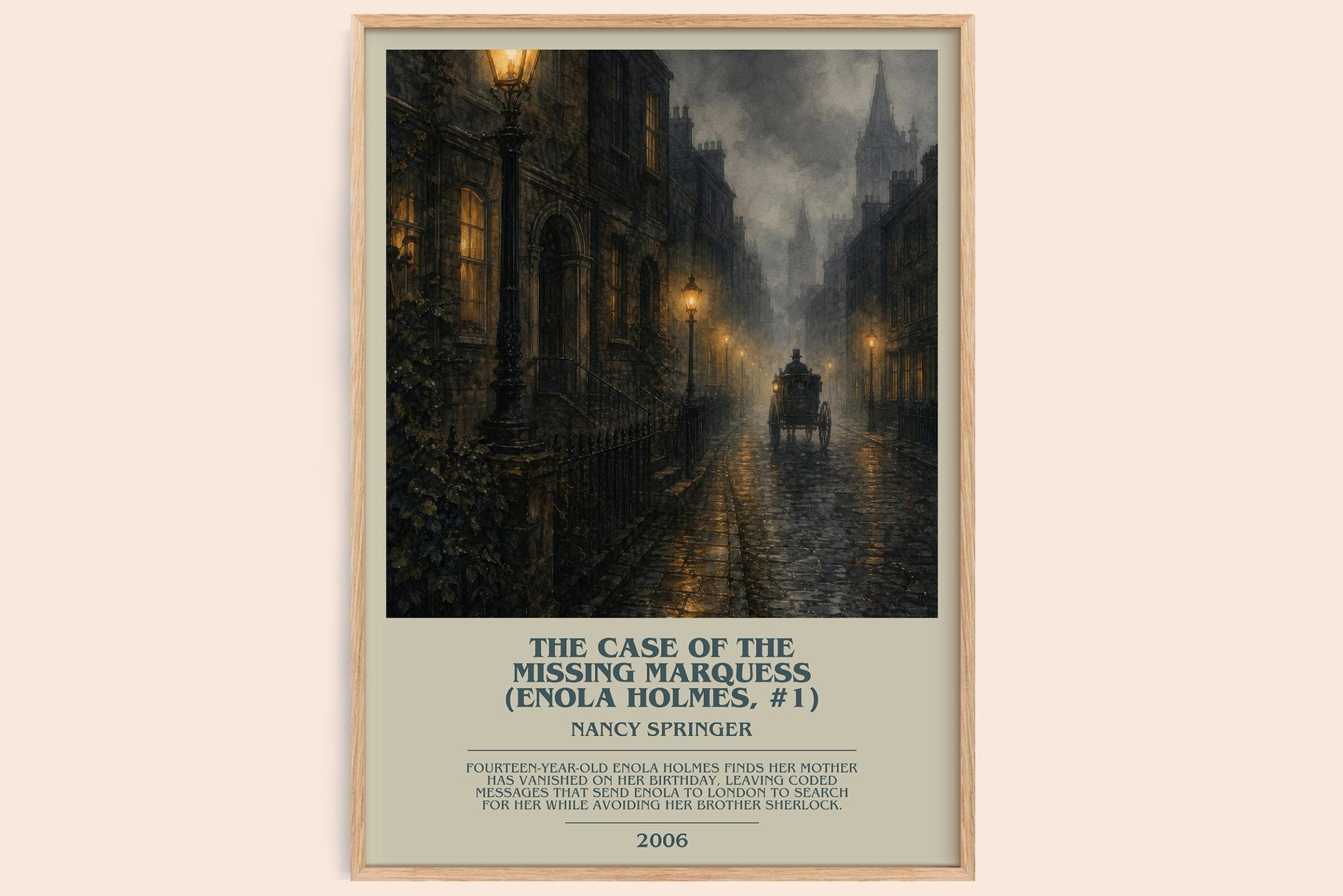 Case of the Missing Marquess (Enola Holmes, #1) Bookish Wall Art by Nancy Springer