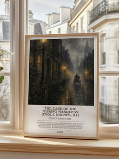 The Case of the Missing Marquess (Enola Holmes, #1) bookish poster colour and style options – Nancy Springer book art