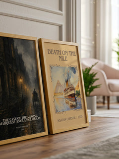 The Case of the Missing Marquess (Enola Holmes, #1) watercolour print framed by window – literary home decor