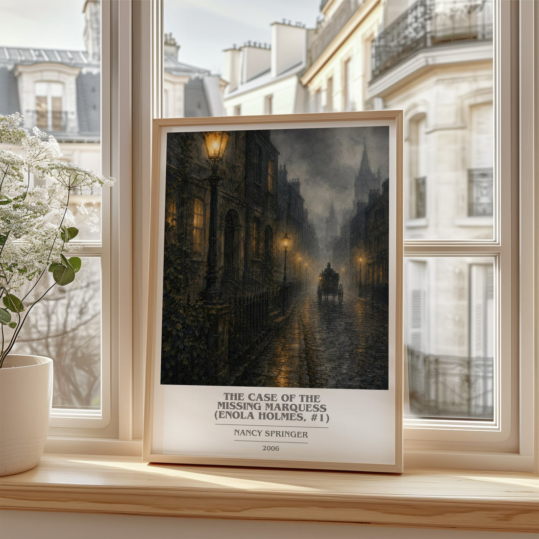 The Case of the Missing Marquess (Enola Holmes, #1) book cover poster colour and style options – Nancy Springer book art