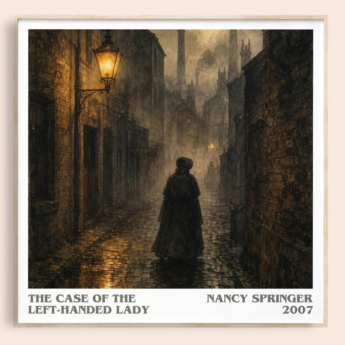 The Case of the Left-Handed Lady literary book poster by Nancy Springer – framed literary art print