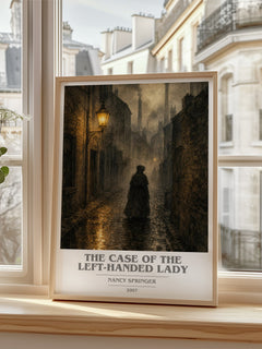 The Case of the Left-Handed Lady book cover poster colour and style options – Nancy Springer book art