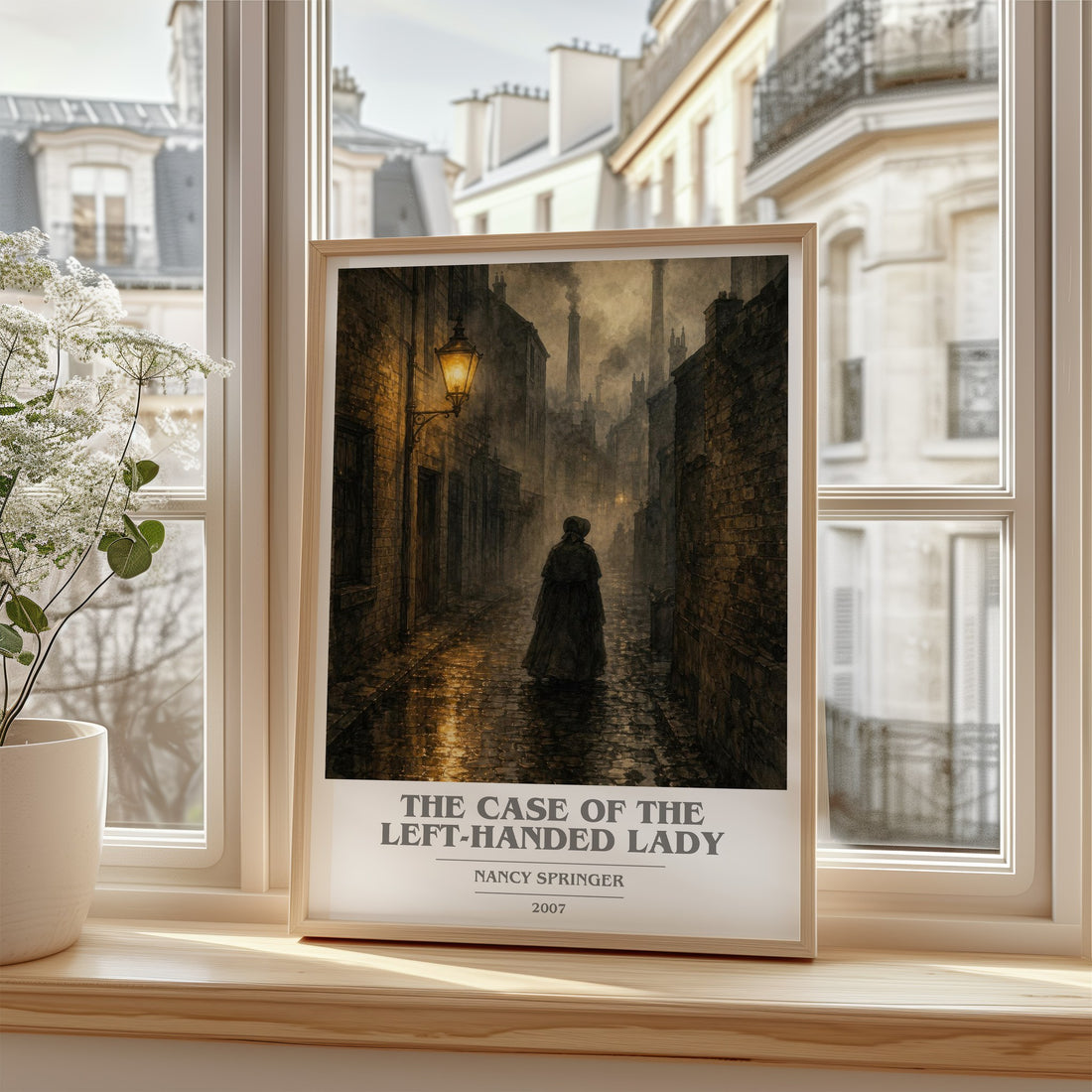 The Case of the Left-Handed Lady book cover poster colour and style options – Nancy Springer book art