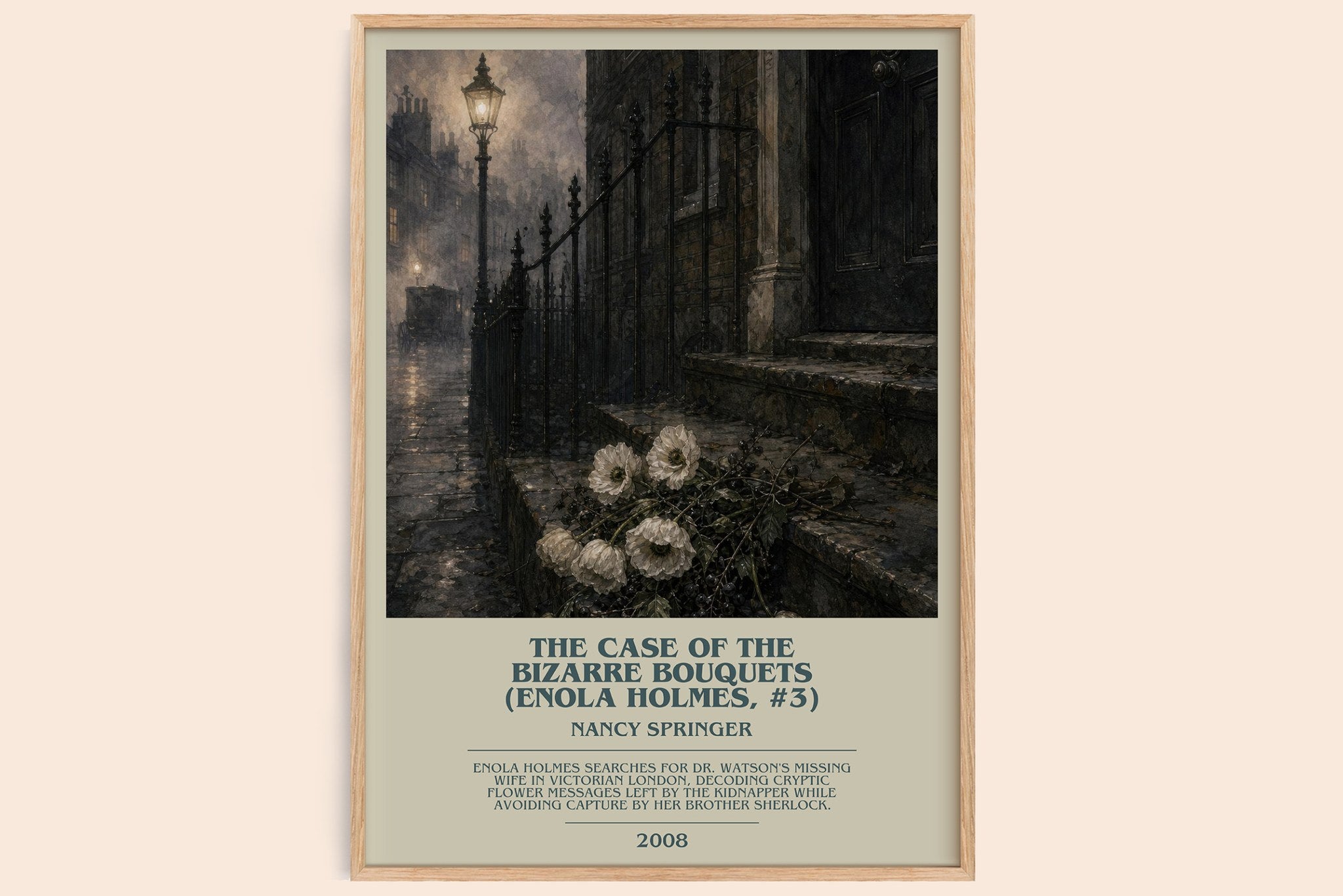 Case of the Bizarre Bouquets (Enola Holmes, #3) Bookish Wall Art by Nancy Springer