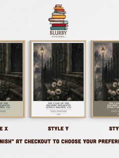 The Case of the Bizarre Bouquets (Enola Holmes, #3) book cover print in frame leaning in hallway – mystery wall art