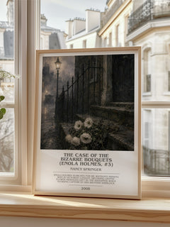 The Case of the Bizarre Bouquets (Enola Holmes, #3) bookish poster colour and style options – Nancy Springer book art