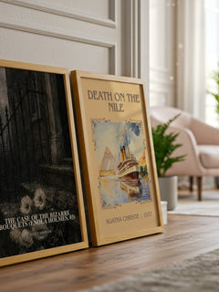 The Case of the Bizarre Bouquets (Enola Holmes, #3) watercolour print framed by window – literary home decor