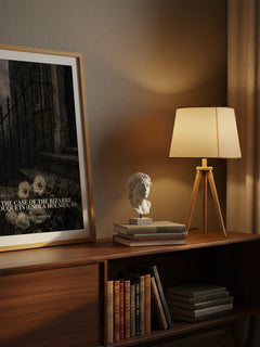 The Case of the Bizarre Bouquets (Enola Holmes, #3) watercolour print on bookshelf – Nancy Springer fan gift