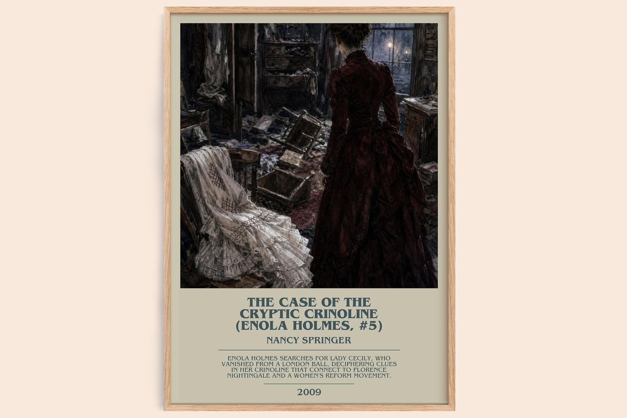 Case of the Cryptic Crinoline (Enola Holmes, #5) Bookish Wall Art by Nancy Springer