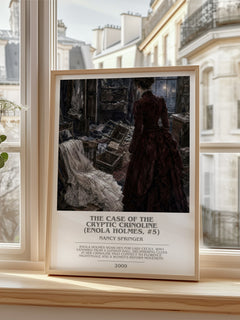 The Case of the Cryptic Crinoline (Enola Holmes, #5) bookish poster colour and style options – Nancy Springer book art