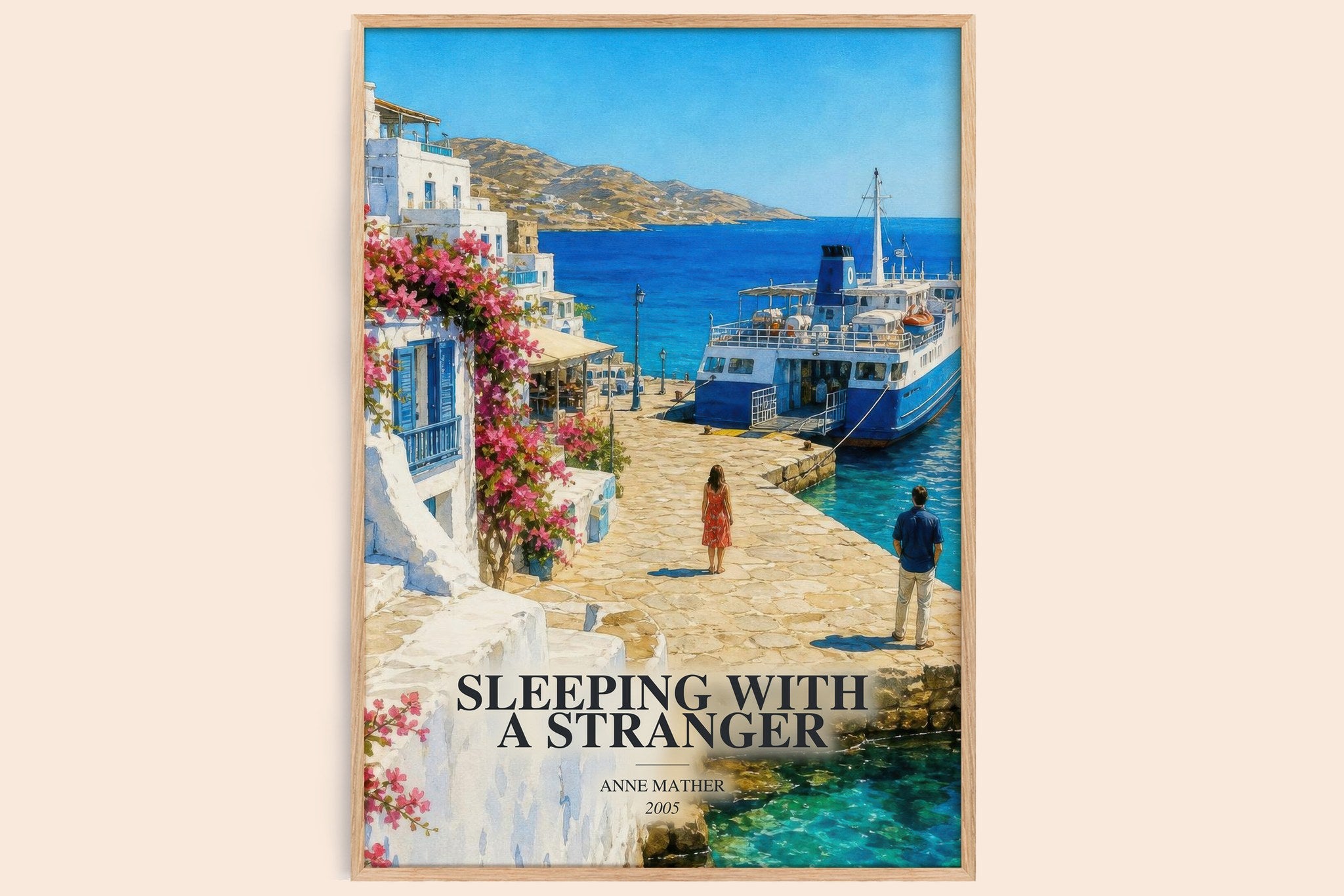 Sleeping with a Stranger Book Watercolour Illustration by Anne Mather