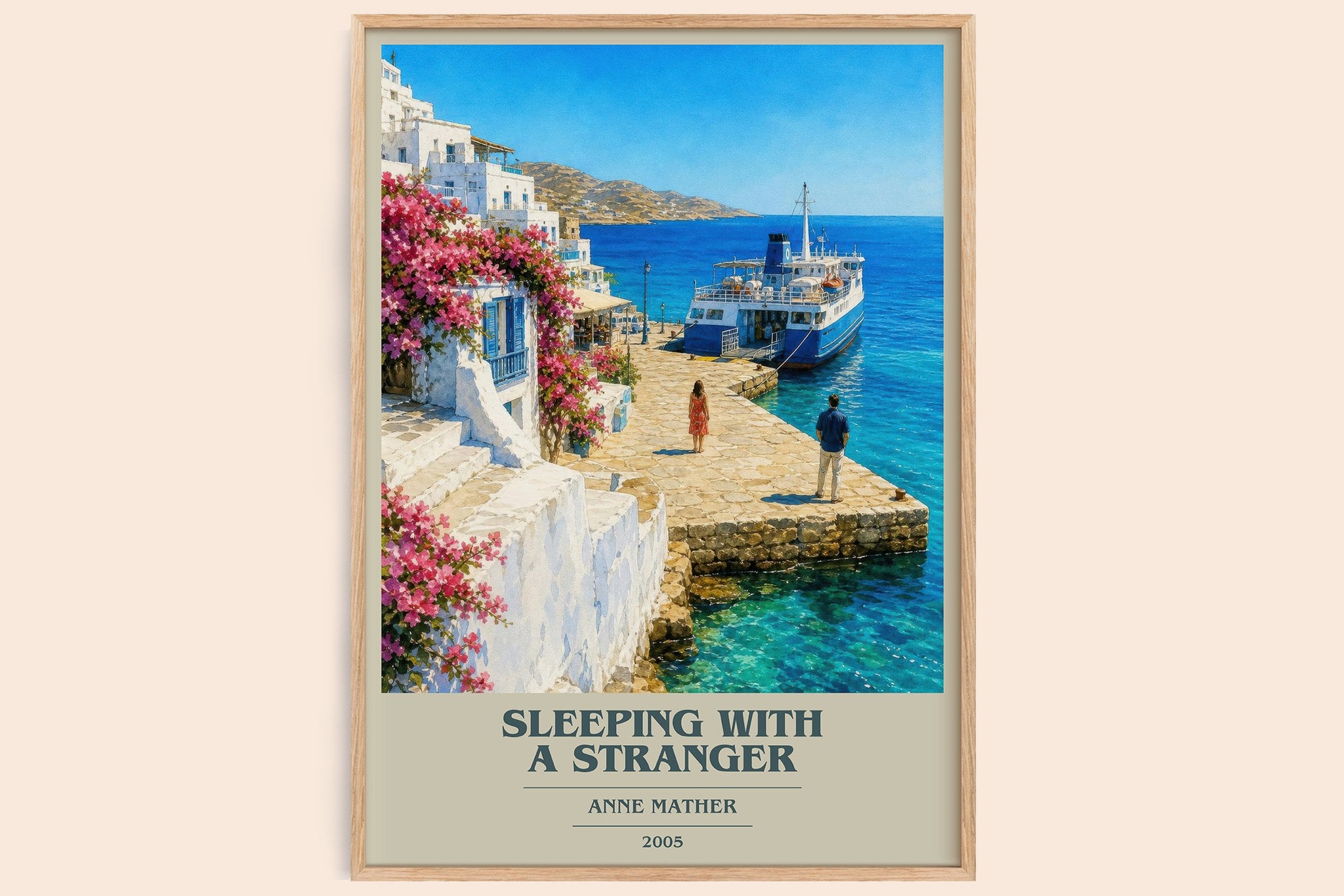 Sleeping with a Stranger Book Cover Poster by Anne Mather