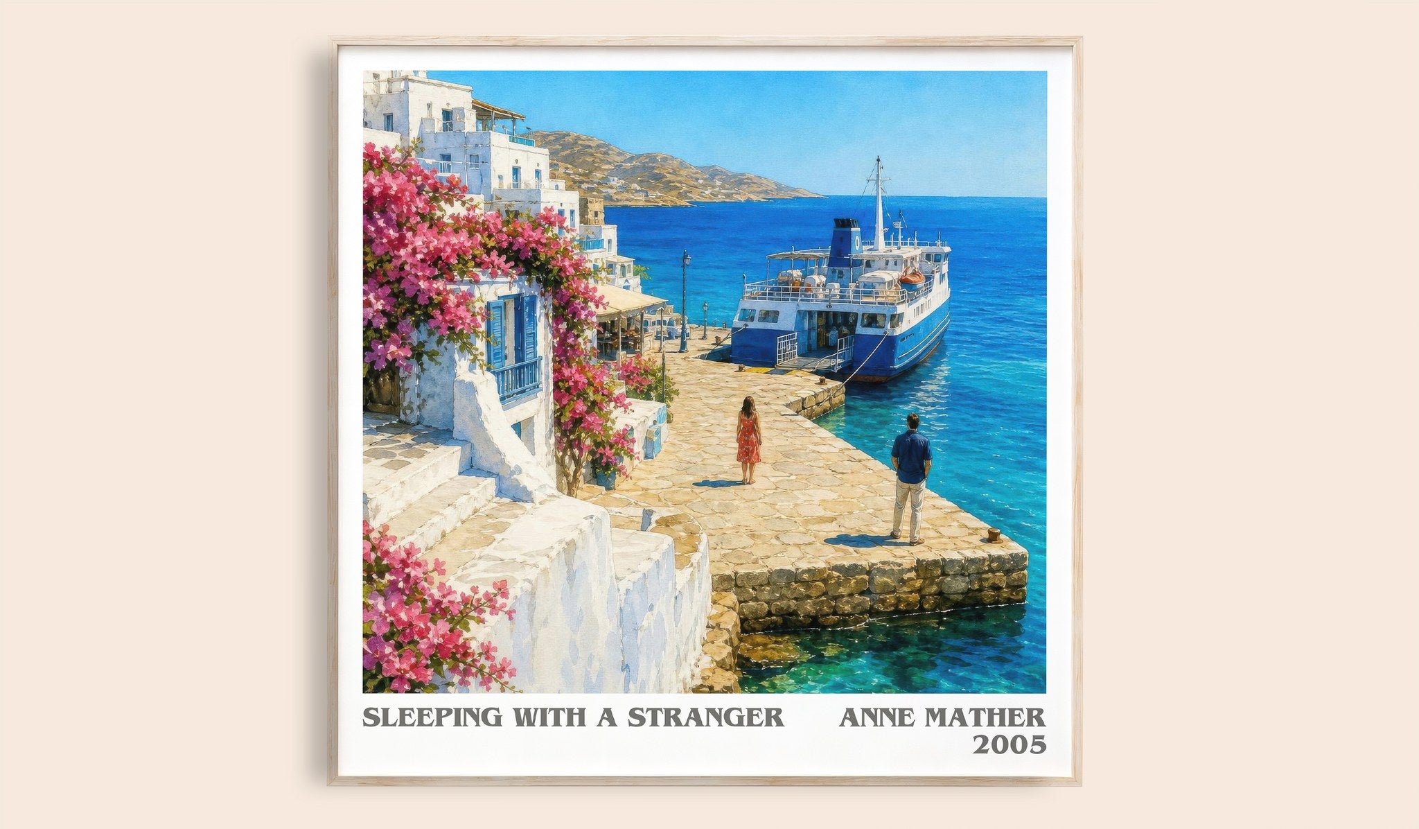 Sleeping with a Stranger Literary Art Print by Anne Mather