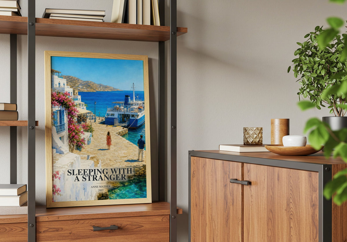 Sleeping with a Stranger book watercolour illustration paper finish options – matte satin gloss