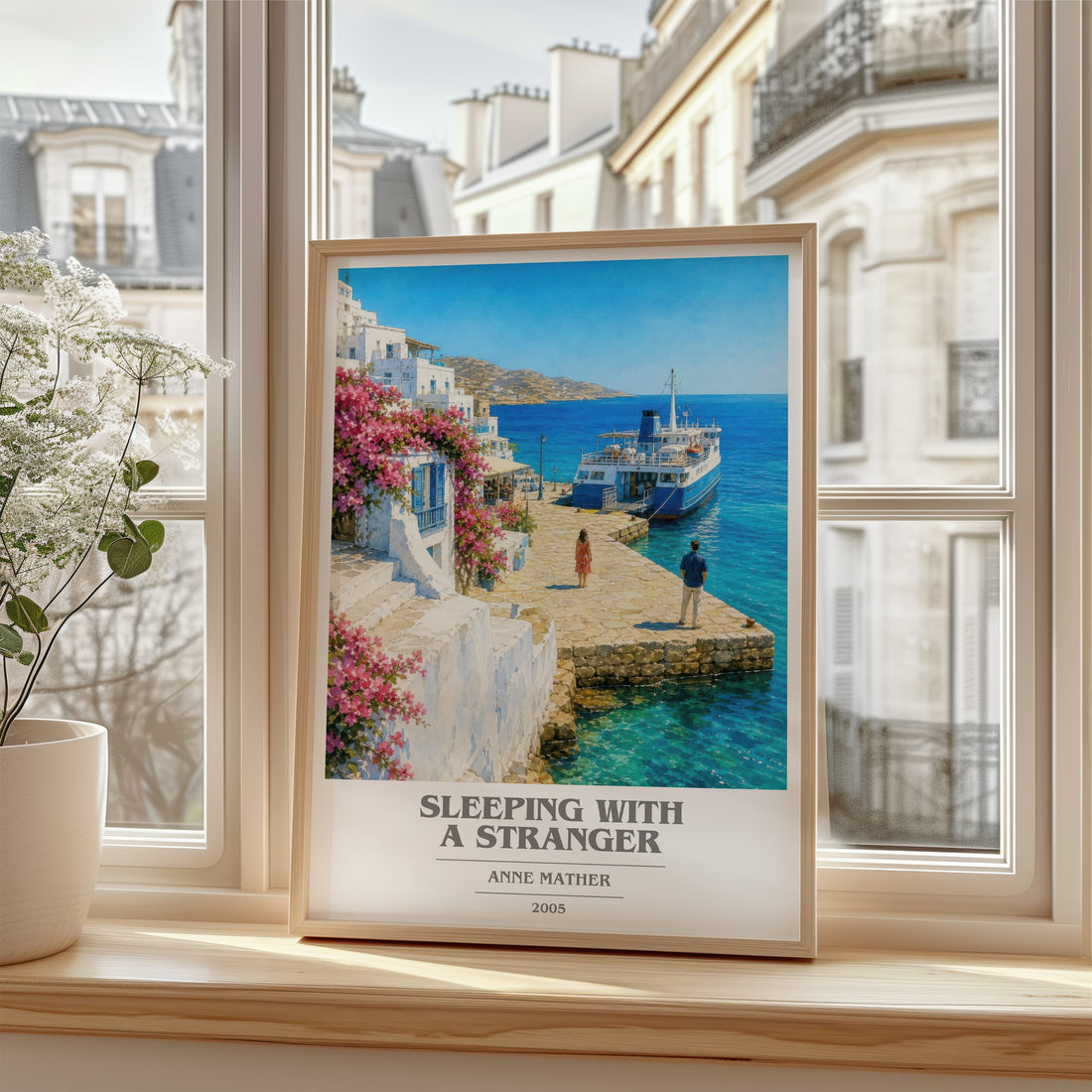 Sleeping with a Stranger book cover poster colour and style options – Anne Mather book art