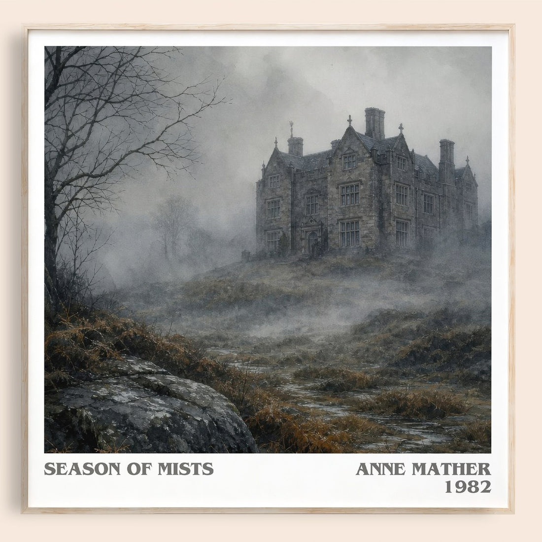 Season of Mists literary book poster by Anne Mather – framed literary art print