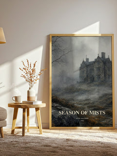 Season of Mists watercolour print in frame leaning in hallway – romance wall art