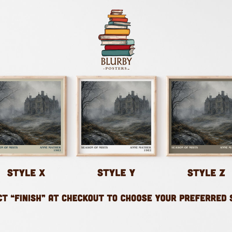 Season of Mists literary print in frame leaning in hallway – romance wall art