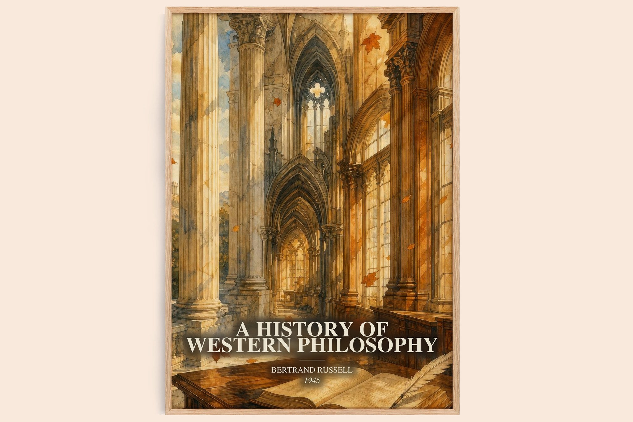 A History of Western Philosophy Book Watercolour Illustration by Bertrand Russell