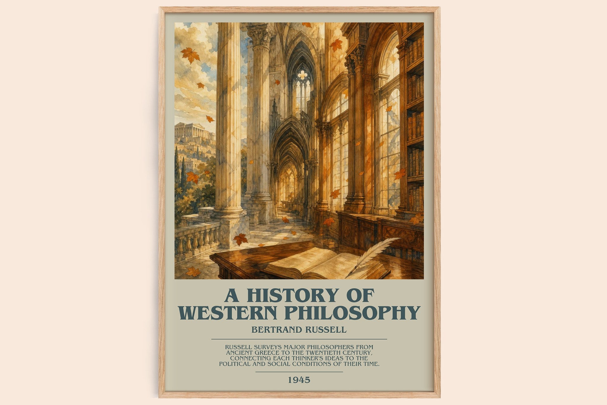 A History of Western Philosophy Bookish Wall Art by Bertrand Russell