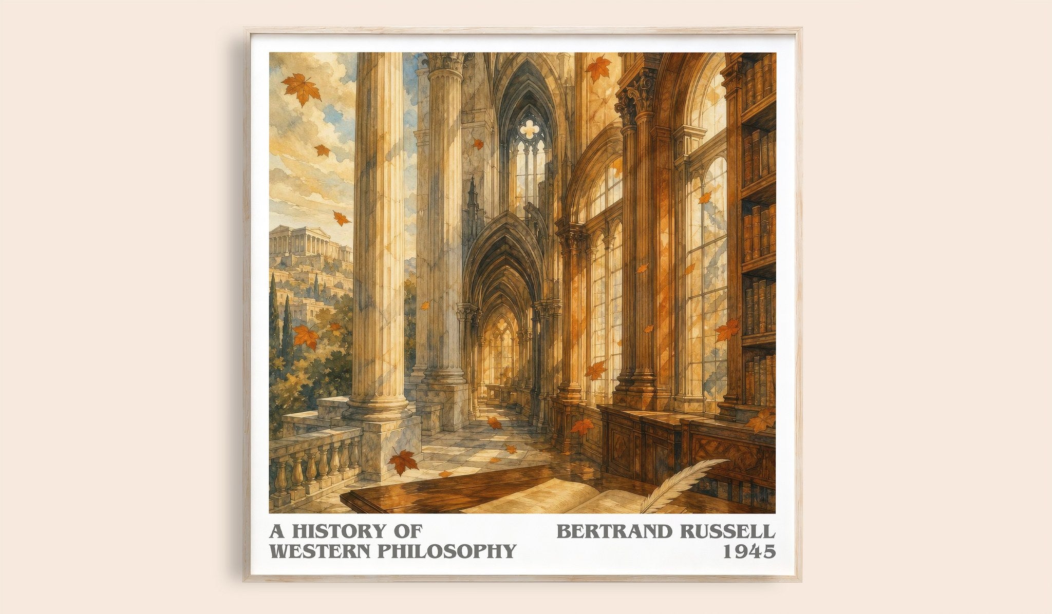 A History of Western Philosophy Literary Art Print by Bertrand Russell