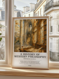 A History of Western Philosophy bookish poster colour and style options – Bertrand Russell book art