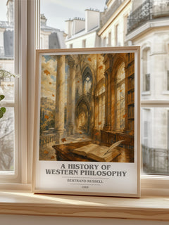 A History of Western Philosophy book cover poster colour and style options – Bertrand Russell book art