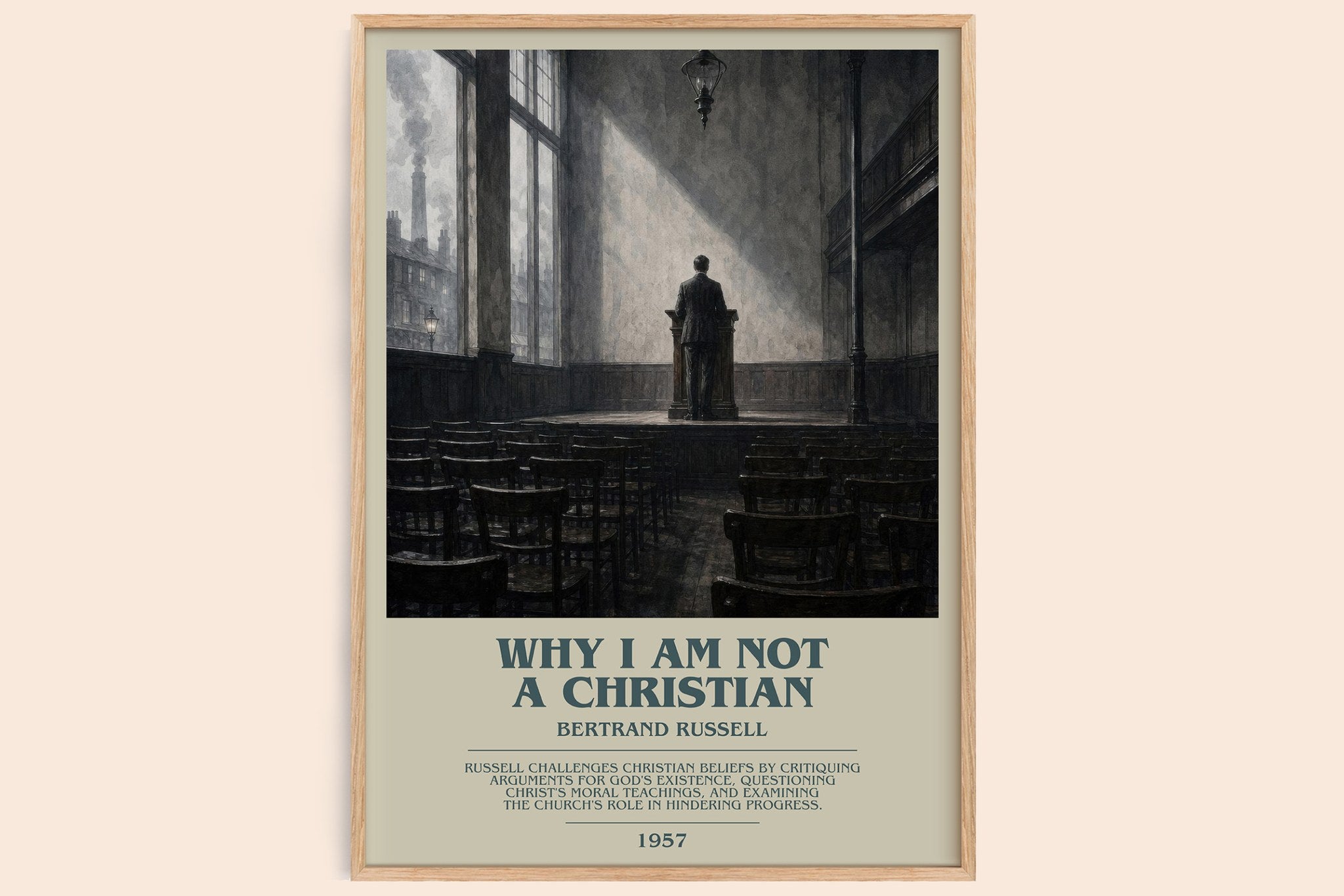 Why I am not a Christian Bookish Wall Art by Bertrand Russell