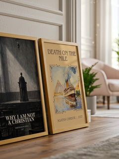 Why I am not a Christian watercolour print framed by window – literary home decor