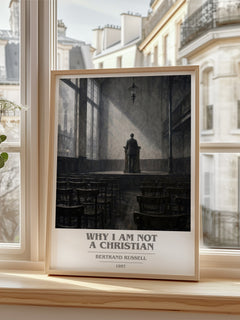 Why I am not a Christian book cover poster colour and style options – Bertrand Russell book art