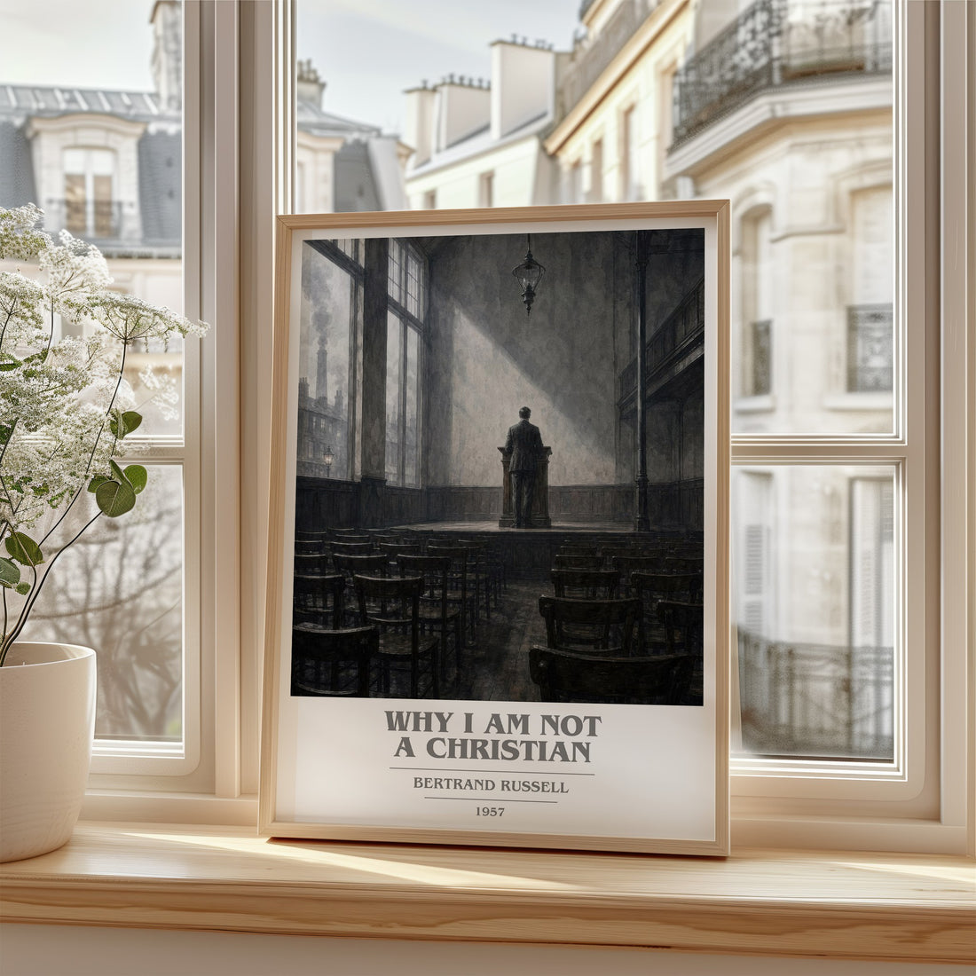 Why I am not a Christian book cover poster colour and style options – Bertrand Russell book art