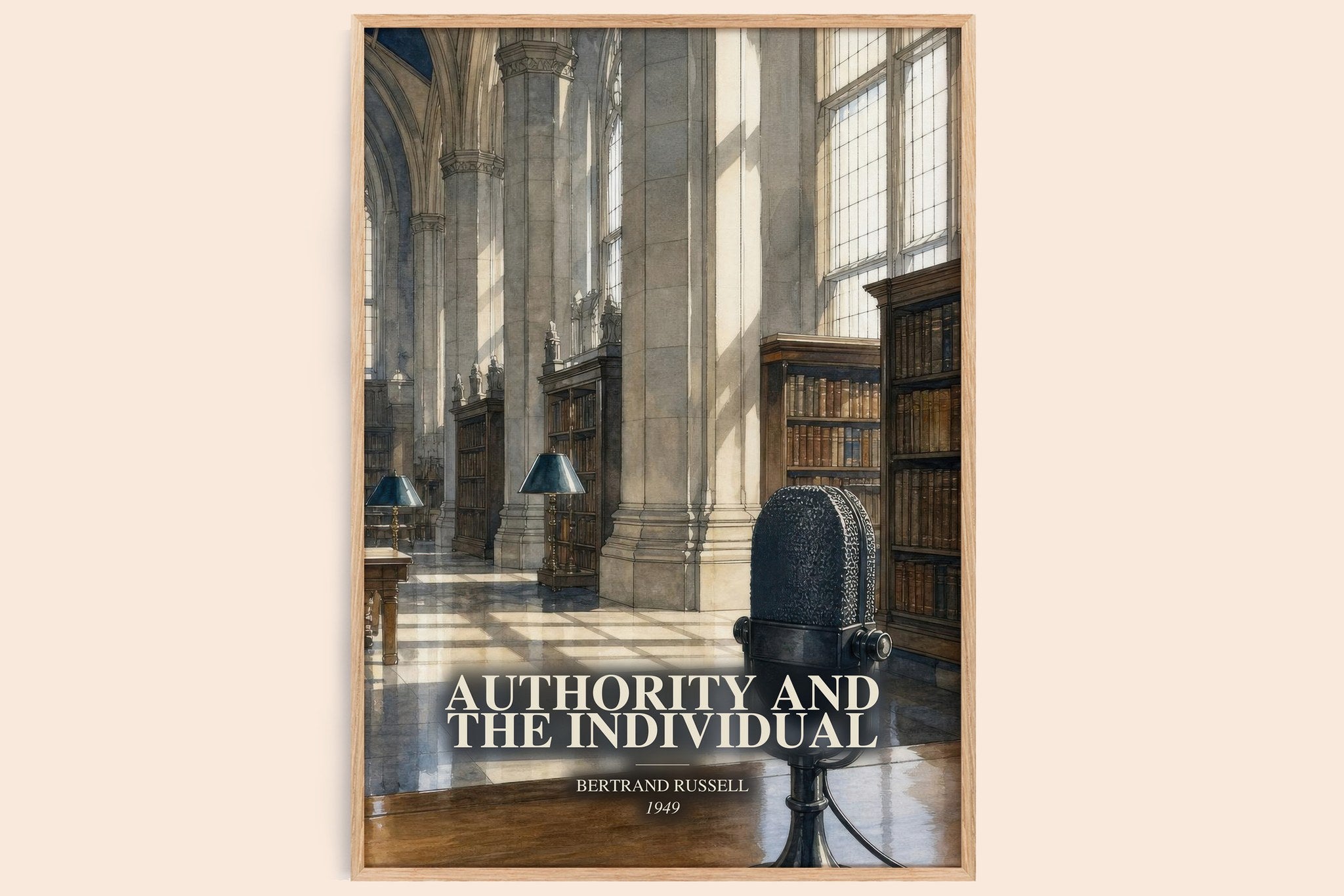 Authority and the Individual Book Watercolour Illustration by Bertrand Russell