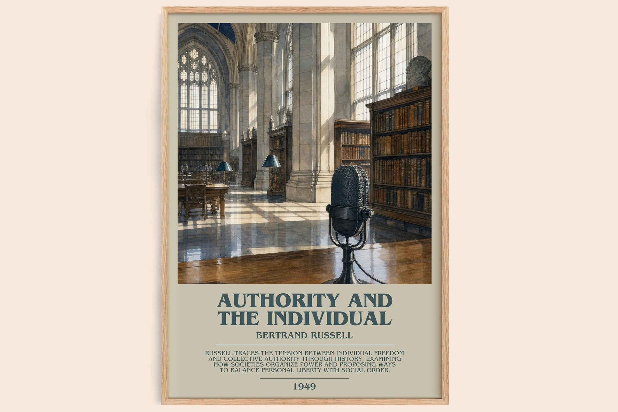 Authority and the Individual Bookish Wall Art by Bertrand Russell