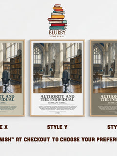 Authority and the Individual bookish print in frame leaning in hallway – philosophy wall art
