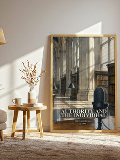 Authority and the Individual watercolour print in frame leaning in hallway – philosophy wall art