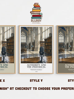 Authority and the Individual book cover print in frame leaning in hallway – philosophy wall art