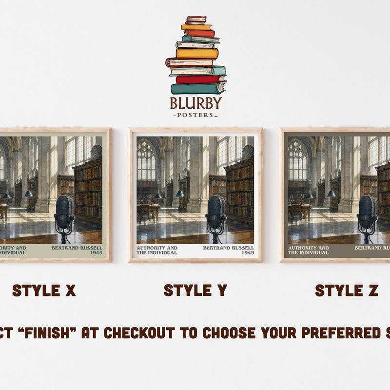 Authority and the Individual literary print in frame leaning in hallway – philosophy wall art