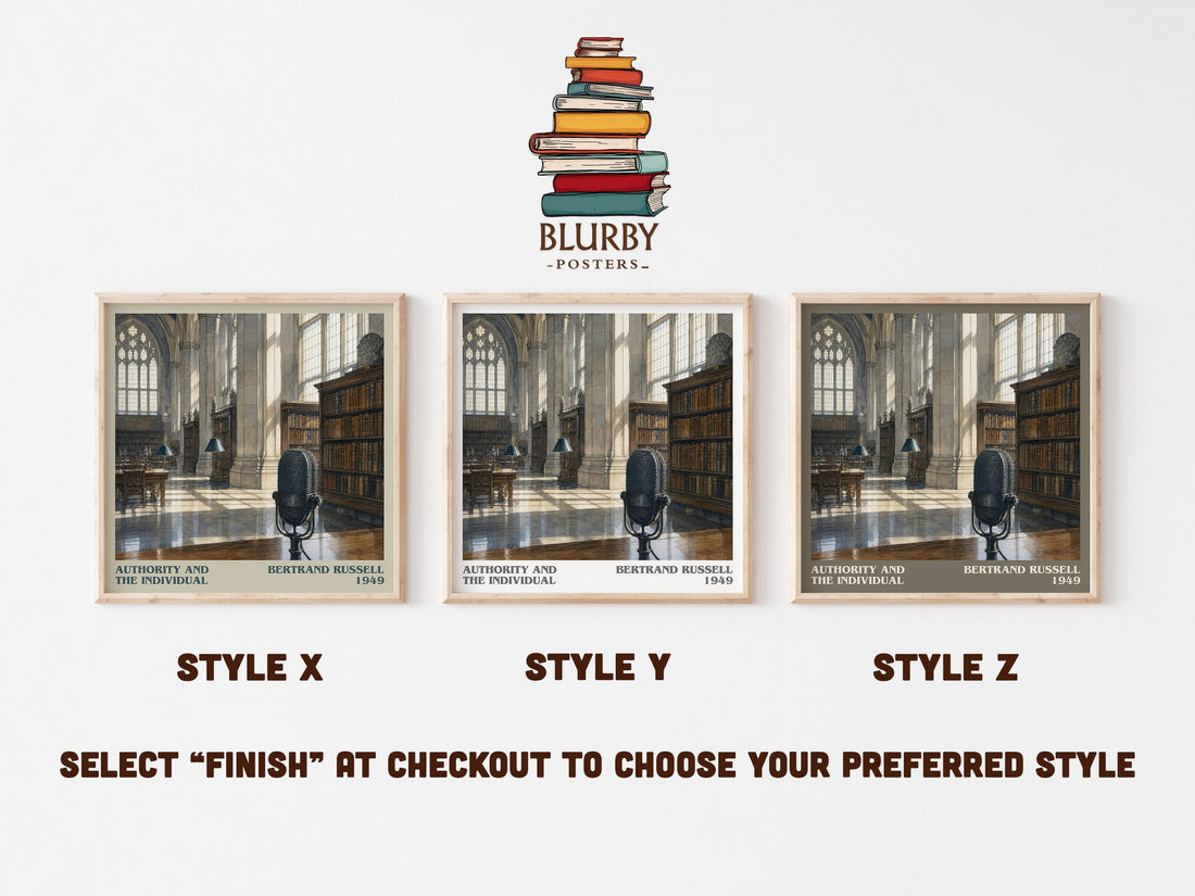 Authority and the Individual literary print in frame leaning in hallway – philosophy wall art (mockup)