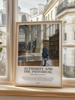 Authority and the Individual bookish poster colour and style options – Bertrand Russell book art