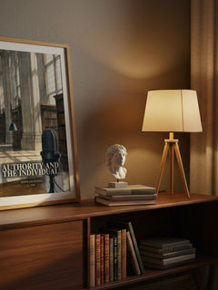 Authority and the Individual watercolour print on bookshelf – Bertrand Russell fan gift