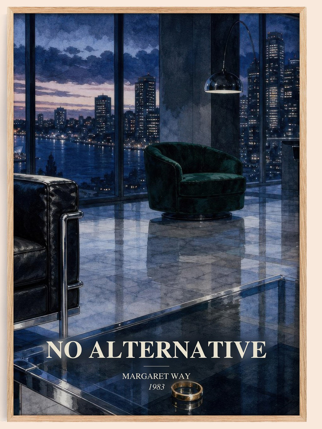 No Alternative watercolour book poster by Margaret Way – framed literary art print