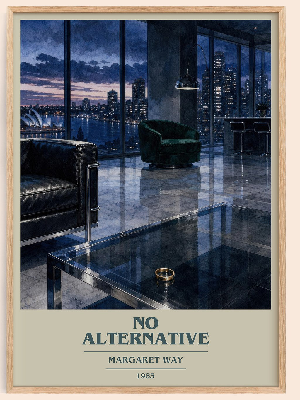No Alternative book cover book poster by Margaret Way – framed literary art print