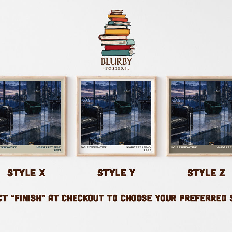 No Alternative literary print in frame leaning in hallway – romance wall art
