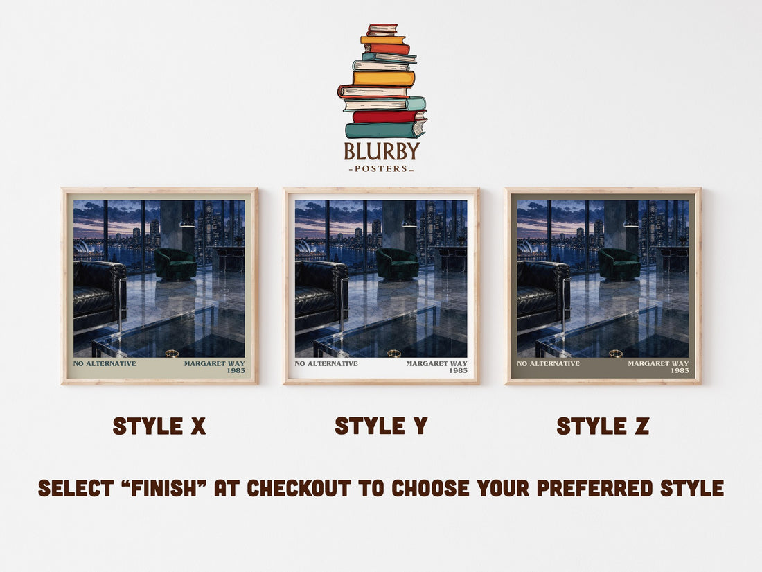 No Alternative literary print in frame leaning in hallway – romance wall art (mockup)