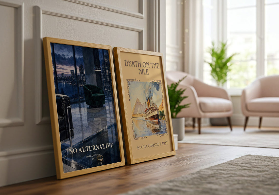 No Alternative watercolour print framed by window – literary home decor