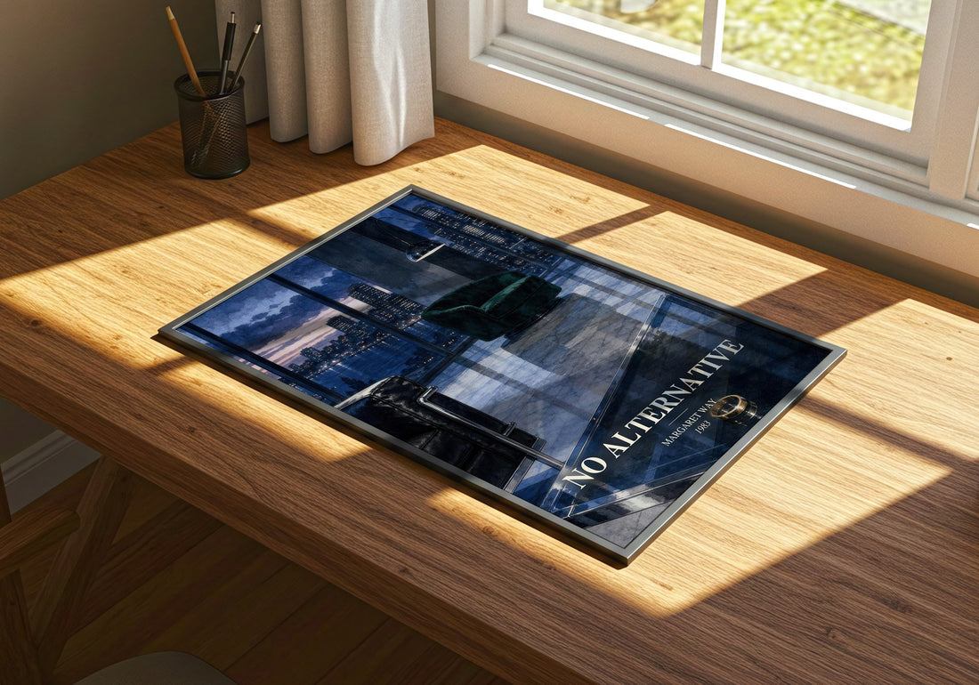 No Alternative watercolour book poster framed on wall – romance wall art